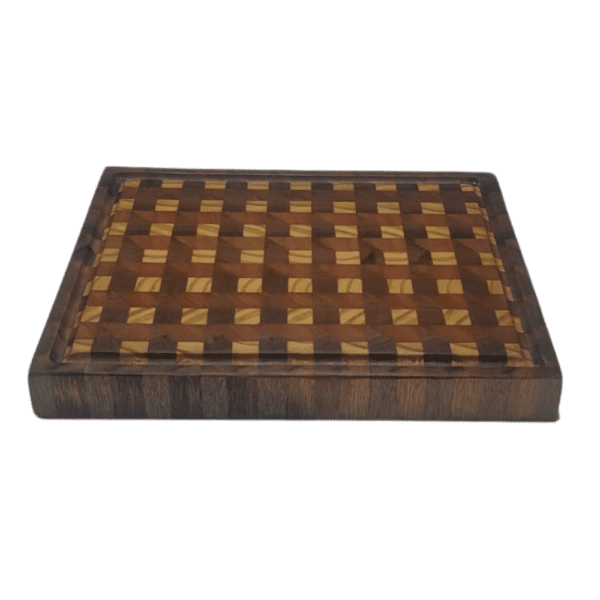 Tábua de Corte Marchetada "3D" - End Grain (35cm X 28,5cm X 4cm) - Imagem 2