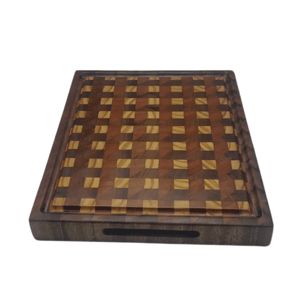 Tábua de Corte Marchetada "3D" - End Grain (35cm X 28,5cm X 4cm) - Imagem 3