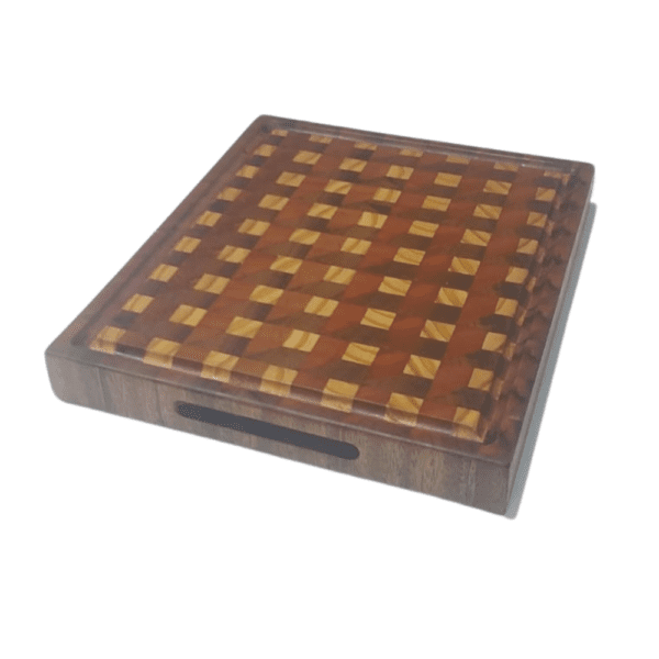 Tábua de Corte Marchetada "3D" - End Grain (35cm X 28,5cm X 4cm) - Imagem 4