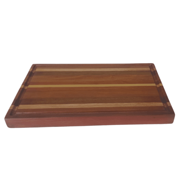 Tábua de Corte Marchetada: Madeiras Nobres - 43,5cm X 28cm X 3,5cm - Imagem 4