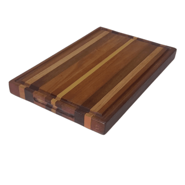 Tábua de Corte Marchetada: Madeiras Nobres - 43,5cm X 28cm X 3,5cm - Imagem 3