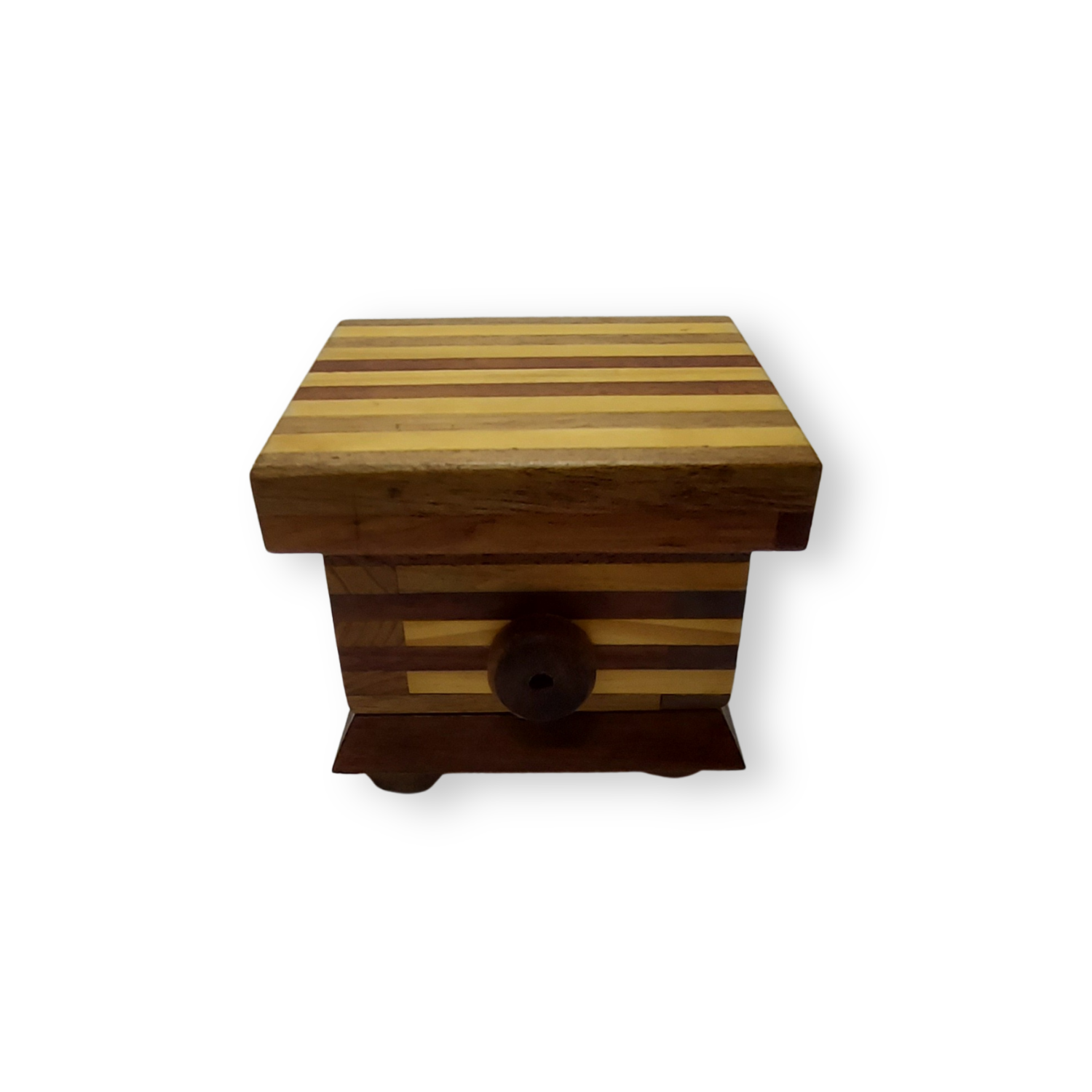 Caixa Bauzinho Quadrado Marchetado 8cm x 8cm x 8cm - Imagem 2