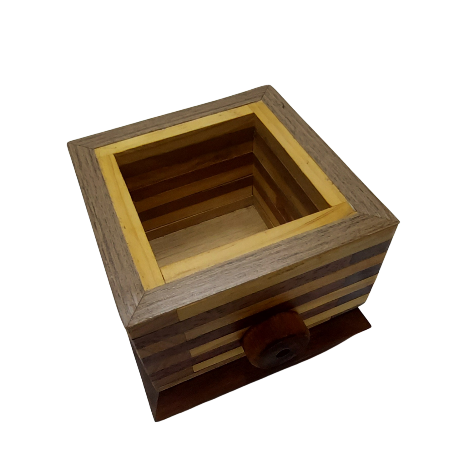 Caixa Bauzinho Quadrado Marchetado 8cm x 8cm x 8cm - Imagem 3