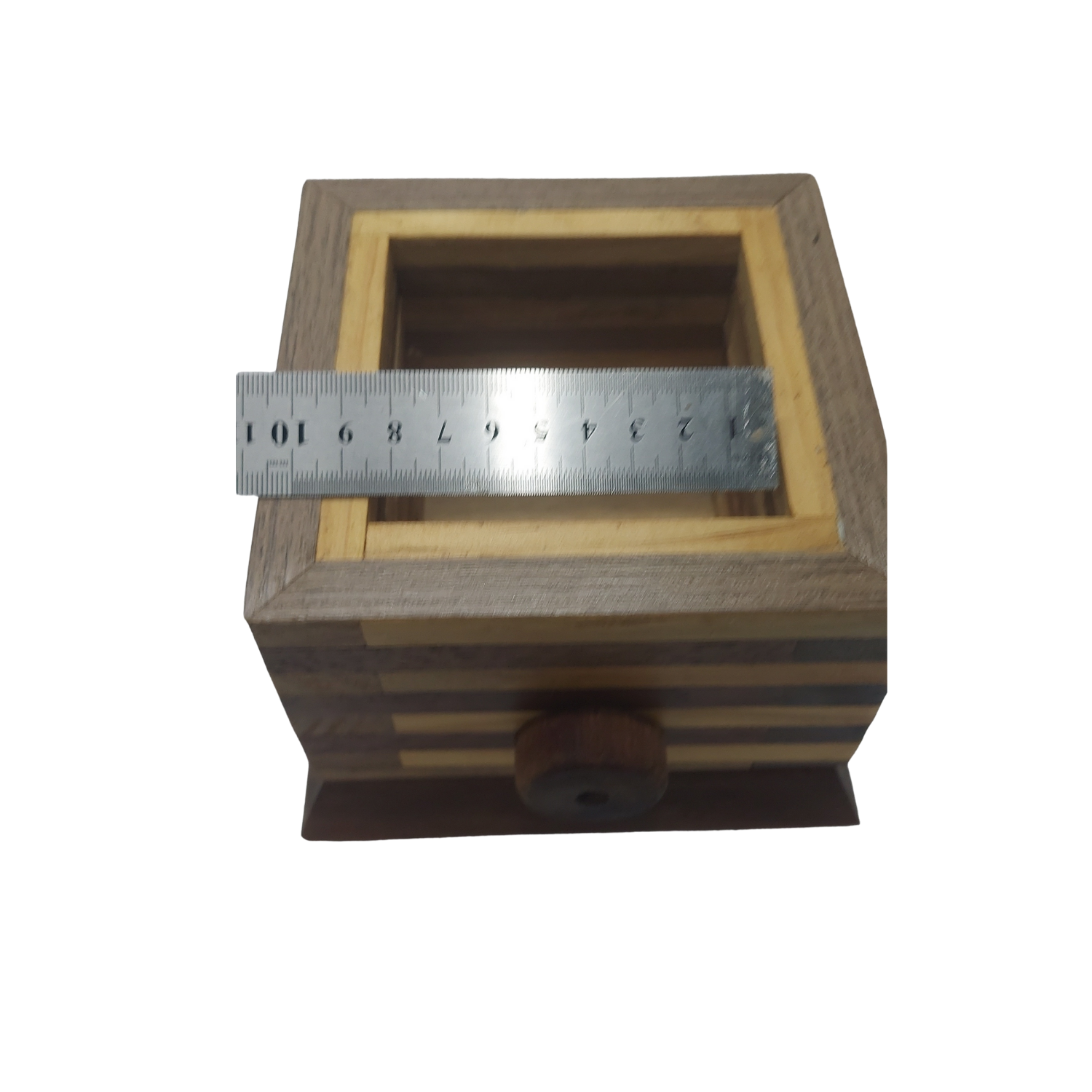 Caixa Bauzinho Quadrado Marchetado 8cm x 8cm x 8cm - Imagem 4